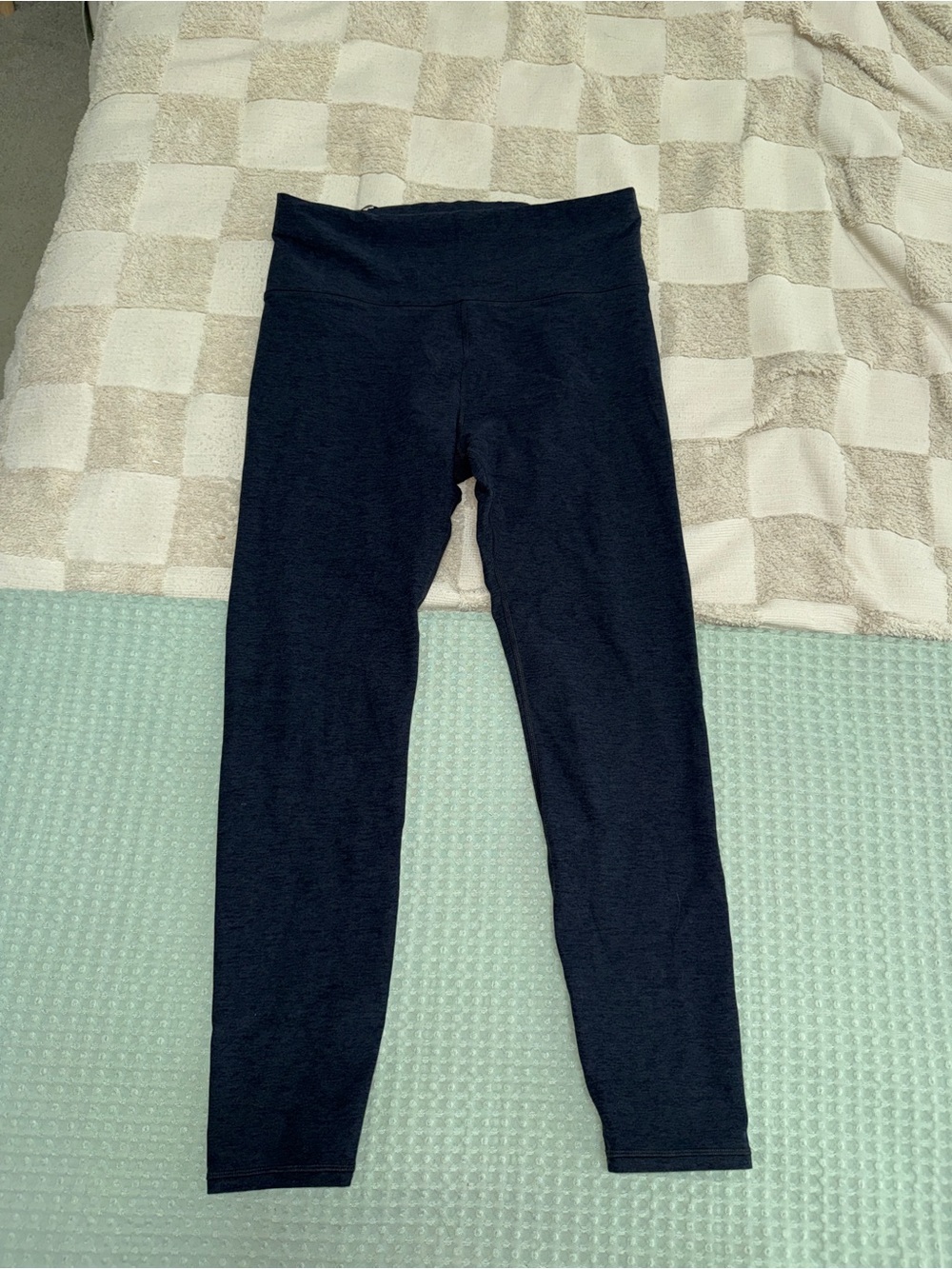 Vuori Womens High Rise Stretchy Leggings Blue Size Medium
